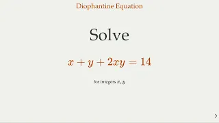 Solve Diophantine Equations by Factoring