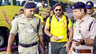 Tight Security For Thala M S Dhoni with CSK Team at Airport After Attack on Salman Khan's House