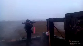 ДНР учение ополчение ведет огонь из РПГ 7   Doctrine militia fires a RPG 7