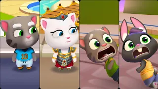 Talking Tom Gold Run Vs Time Rush : Football Tom Vs Valkyrie Angela Vs Talking Tom Vs Becca Gameplay