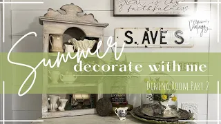 Summer Decorate With Me Dining Room Part 2 Cottage Vintage Farmhouse Style