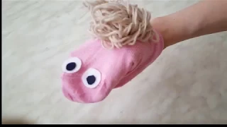 Кукла на руку из носка (очень просто)/Sock puppet (super simple)