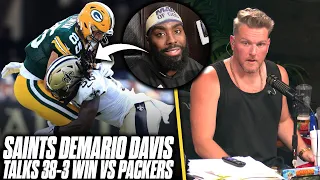 Saints Demario Davis Talks 38-3 Win vs The Packers | Pat McAfee Reacts