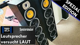 Günstige 1200 Watt Lautsprecher Ultra Fake Bass mit Noise Cancelling und vergleichs Soundcheck.