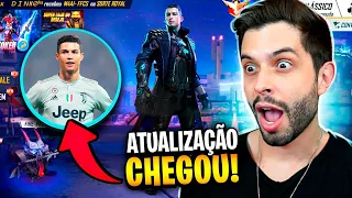 TESTEI A ATUALIZAÇÃO COM CR7 E NOVA ARMA DUPLA NO FREE FIRE!!