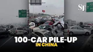 100-car pile-up on China expressway