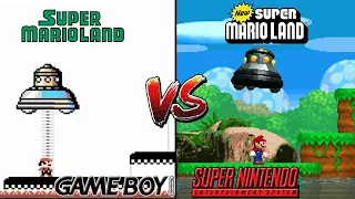 OLD vs NEW| Super Mario Land |Game Boy Color VS Super Nintendo/side by side comparison graphics