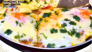 onion on eggs spicy and result will be amazing!😘 enjoy a delicious| protein-rich meal