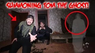 SUMMONING TOM THE DEMON GHOST IN HIS HAUNTED HOUSE WITH SPIRIT BOX!