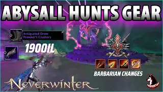 NEW Abysall Hunts Gear Barbarian Changes Various Fixes Preview - Neverwinter Mod 26