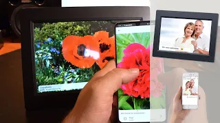 Cadre photo numérique connecté - pour garder le contact même à distance [PEARLTV.FR]