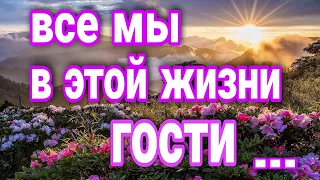 Душевные стихи с очень глубоким смыслом "Ведь все мы в этой жизни гости"