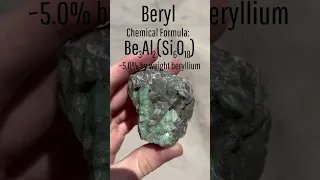 Beryllium Ore; Worth More than Silver & Used as Gemstones