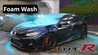 2020 Honda Civic Type R (FK8) | Foam Wash & Protect | EXTERIOR Detailing ASMR | 12