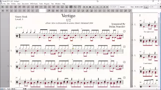 Drum Score - U2 - Vertigo  (Sample)