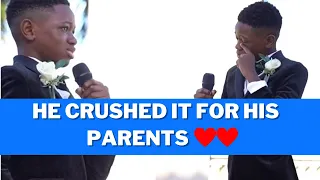 There wasn't a dry eye as boy sings song to honor his parents at their vow renewal ceremony