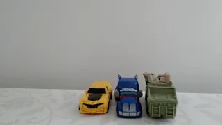 Transformers  son  şövalye  turbo changer   optimus prıme , bumblebee ,  hound  figür  inceleme !!