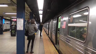 IND Subway: Bronx-bound R68 D Express Train@42nd Street-Port Authority Bus Terminal