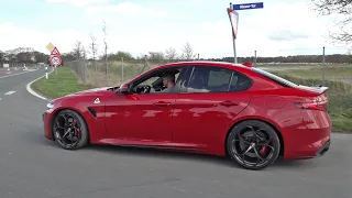 Alfa Romeo Giulia Quadrifoglio 2.9 V6 with RAGAZZON EXHAUST! Lovely Accelerations!