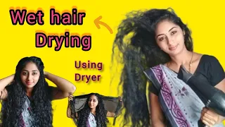 Wet hair drying with real sound | @SharmysVlogs #wethairdrying #wethairlook #requestedvideo