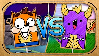 Crash Bandicoot vs Spyro the Dragon (Cardboard Battle Arena)