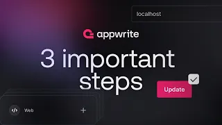 3 important steps when building with Appwrite