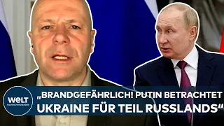 PUTIN: "Er betrachtet die Ukraine als einen Teil Russlands. Das halte ich für brandgefährlich“