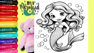 Mermaid drawing | The Little Mermaid cartoon | #episode26 | Colouring 🌈✨ craft..