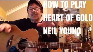 How to Play HEART OF GOLD TUTORIAL by NEIL YOUNG (Plus Free Chord Charts!)