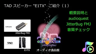 1. TAD E1TX ご紹介と試聴、audioqust JitterBug 音質チェック