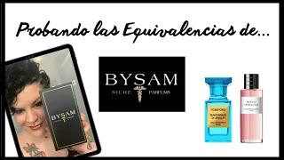 BYSAM PARFUMS : Probando sus Equivalencias de Perfumes Nicho! | Las Cosas de Tamarita