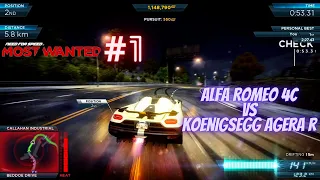 Need For Speed Most wanted (2012) Boss Race Part 1 | Beat the Alfa Romeo 4C Concept| PC Gameplay