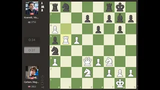 Magnus Carlsen VS Vladimir Kramnik 2023 titled tuesday blitz may 9 early ROUND 07