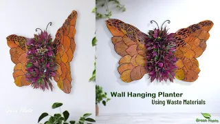 How to Make Your Own Wall Hanging Planters Using Out of Waste | Wall Hanging Plants//GREEN PLANTS