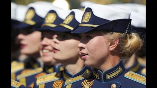 Women in Uniform - Russian Female Soldiers in Victory Parade compilation