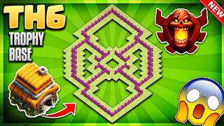 BRAND NEW BEST TOWN HALL 6 (TH6) TROPHY/DEFENCE BASE DESIGN 2018 - Clash Of Clans