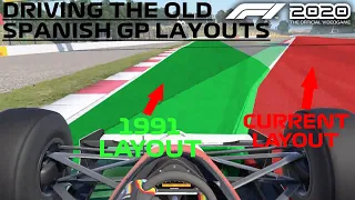 DRIVING the OLD SPANISH GP LAYOUTS in F1 2020 GAME!!!