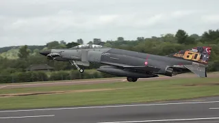 4K Turkish Air Force F 4 Phantom II and KC 135 Departure from RIAT 2019