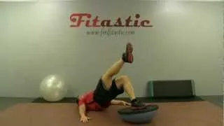 Single Leg Bosu Ball Foot on Platform Hip Thrust