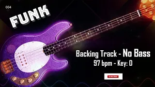 Funk Backing Track - No Bass - Backing track for bass. 97 bpm.