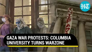 U.S. Students Go On A Rampage Inside Columbia Univ; Smash Windows, Unfurl 'Intifada' Banner | Gaza