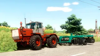 Farming Simulator 22 / Карта Сосновка / #40 Разработка поля Т-150К + БГР-4,2 "Солоха"