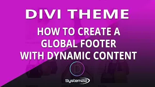 Divi Theme How To Create A Global Footer With Dynamic Content 👈