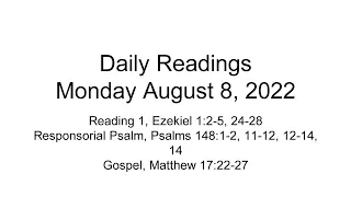 Daily Reading for Monday August 8, 2022