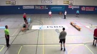 Speed Badminton - Spielszene Nilos Heffner