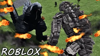 Mechagodzilla vs Ultima Godzilla WAR | ROBLOX 4K