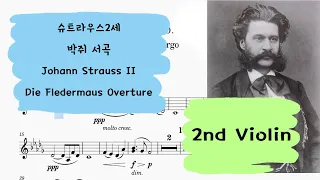 🎼 슈트라우스 2세 박쥐 서곡 제2바이올린 크게 듣기 | Johann Strauss IIDie Fledermaus Overture 2nd Violin part