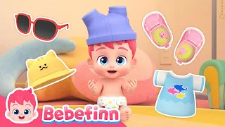 This Is The Way We Get Dressed 🧢 🧦 | Sing Along2 | Bebefinn Nursery Rhymes For Kids