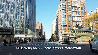 4K Driving NYC - 72nd Street Manhattan | Central Park Transverse | Nov 2020