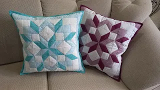 I show how easy it is to sew a pillowcase from semi-squares. Quick build option